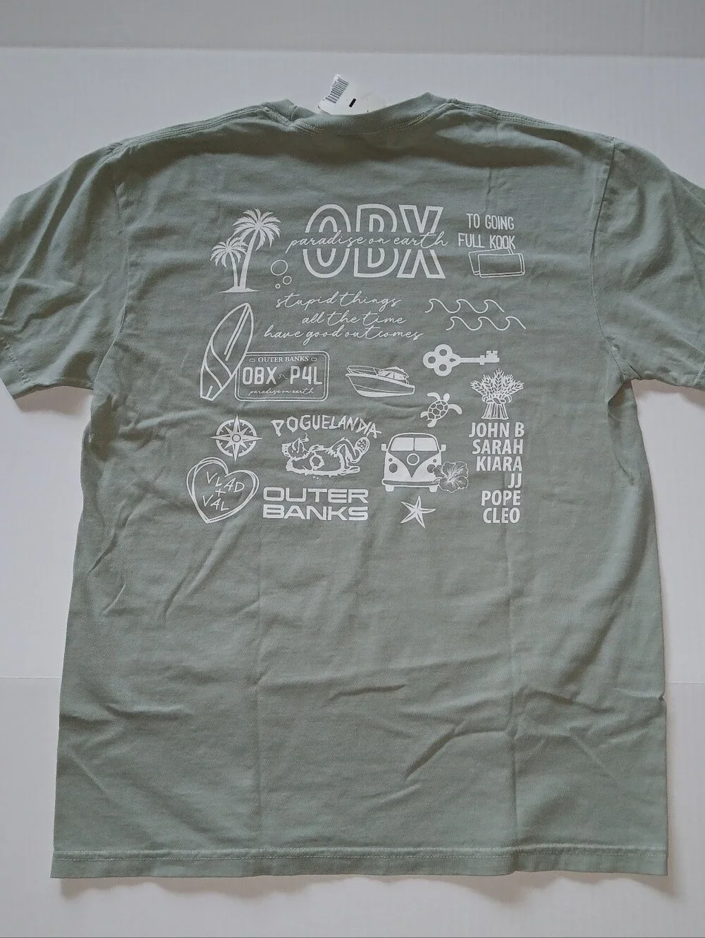 Netflix Outerbanks OBX Graphic Tee, 100% Cotton Comfort Colors, Green, Unisex